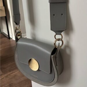 LePARMENTIER Paris Yucca Suede and Leather Shoulder Bag